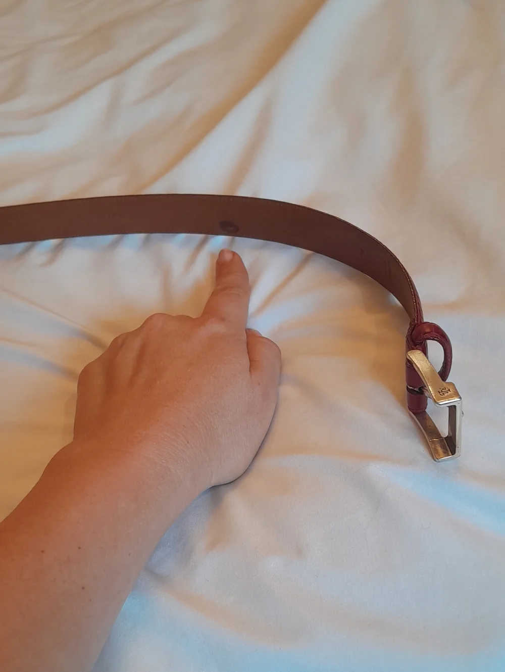 Ralph Lauren Leather Belt - Maroon, XL